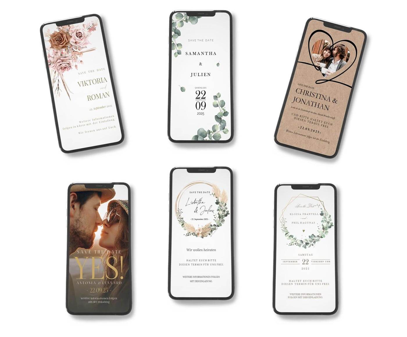 Example of an invitation page – save the date